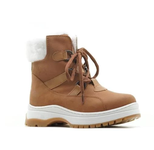 Vicco Alexis Hafif Unisex Fermuarlı Kahverengi Kürklü Kışlık Çocuk Botu - Resim 2