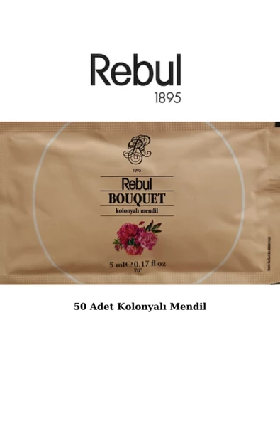 Rebul Bouquet 5ml Kolonyalı Islak Mendil 50 Adet