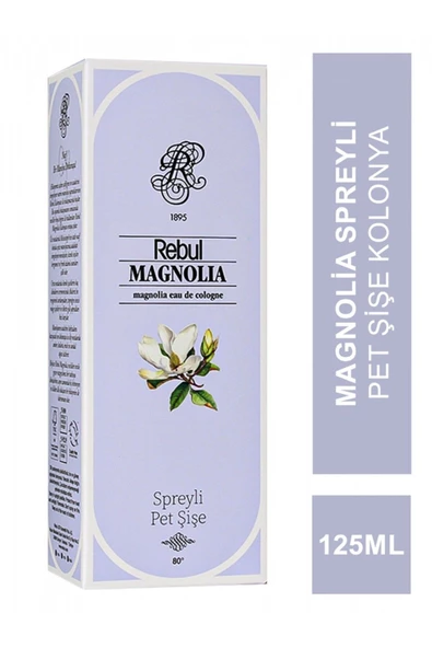 Rebul Magnolia Spreyli Pet Şişe Kolonya 125 ml