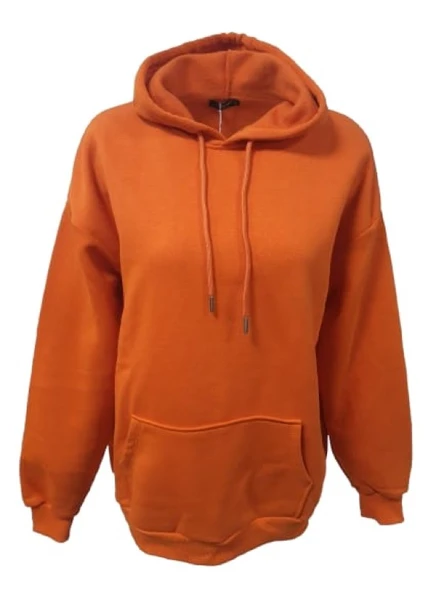 Z&M Fashion Z00728 Kadın Oversize Kapüşonlu Üç İplik Sweatshirt ürün görseli