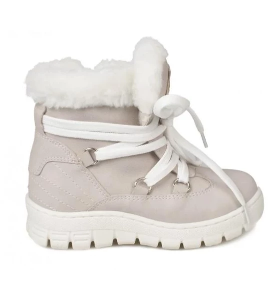 Vicco Kappa Hafif Unisex Açık Bej Kışlık Kürklü Fermuarlı Çocuk Botu - Resim 3