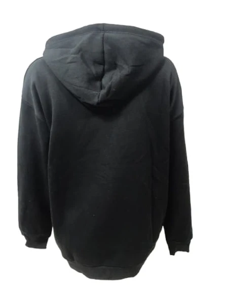 Z&M Fashion Z00728 Kadın Oversize Kapüşonlu Üç İplik Sweatshirt - Resim 4