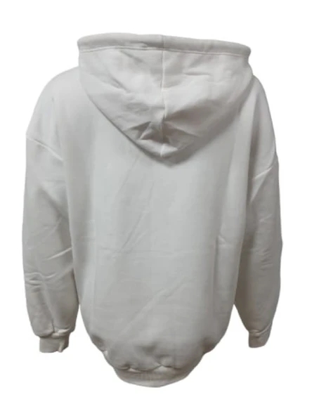 Z&M Fashion Z00728 Kadın Oversize Kapüşonlu Üç İplik Sweatshirt - Resim 6