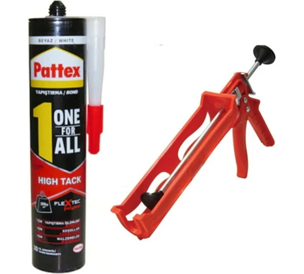 Pattex One For All 280 ml Sıvı Çivi / Korniş Yapıştırıcı + Silikon Tabancası