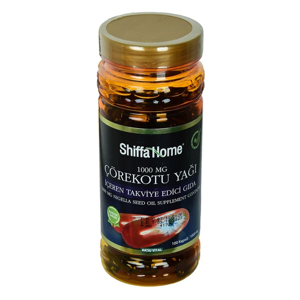 Shiffa Home Çörek Otu Yağı Soğuk Pres 1000 Mg x 100 Kapsül ürün görseli 1