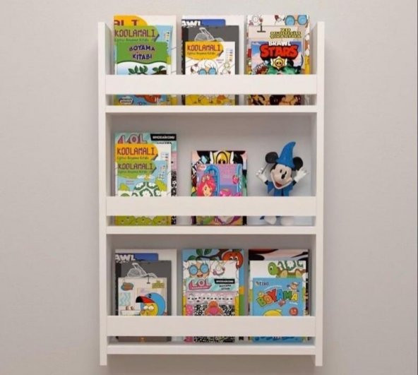 Çocuk Odası Eğitici Montessori Duvar Rafı Kitaplık (VDA-518)