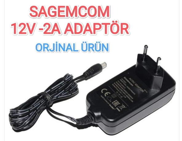 Sagemcom 12 Volt 2 Amper AC/DC Adaptör