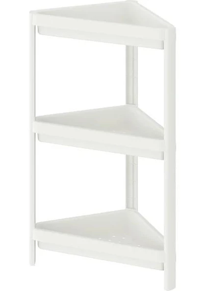 Sev Plastik 3 Katlı Üçgen Köşe Organizer Katlı Raf Beyz - 2