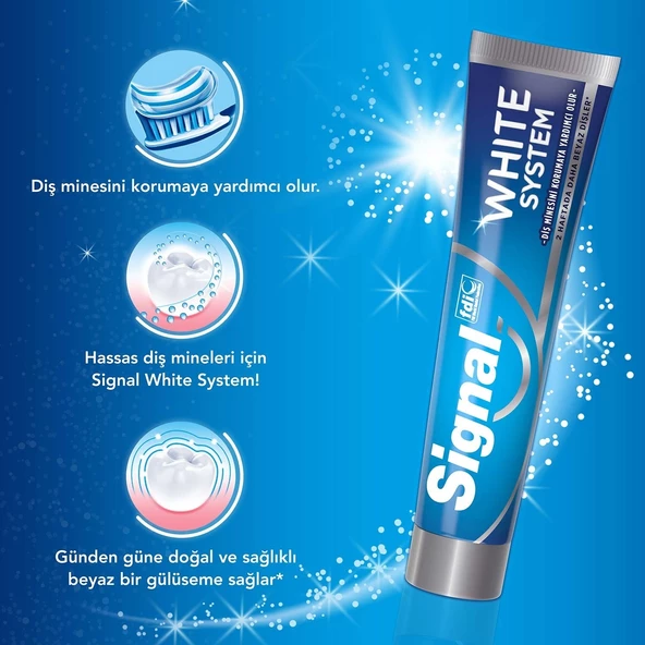 Signal White System Diş Macunu 2 Haftada Daha Beyaz Dişler 75 ml X4 Adet - 5