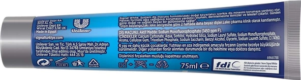 Signal White System Diş Macunu 2 Haftada Daha Beyaz Dişler 75 ml X4 Adet - 7