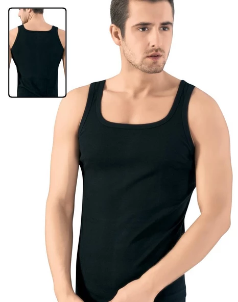 Lüx Drm Erkek Kare Yaka Ribana Atlet Renk Seçenekli 154 - Resim 3