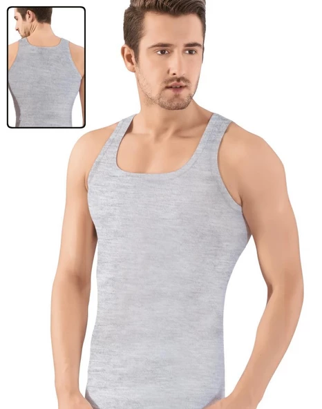 Lüx Drm Erkek Kare Yaka Ribana Atlet Renk Seçenekli 154 - Resim 2