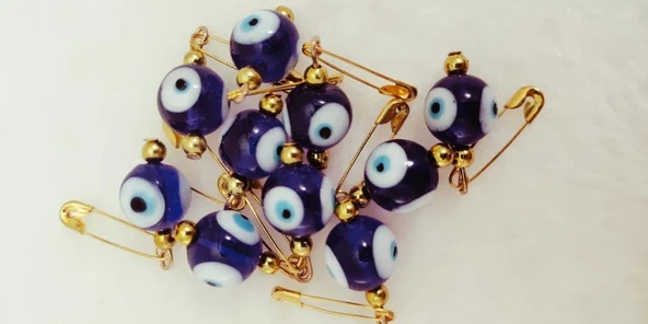 Hdmarketim 10 Adet 1,2 Cm Maşallahlık İğneli Cam Nazar Boncuğu - Resim 5