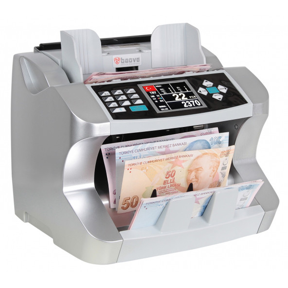 Baove GB9300 Pro Mix Karışık Para Sayma Makinesi ve  Sahte Yakalama - TL, Euro, Usd + Müşteri Ekranı - 2