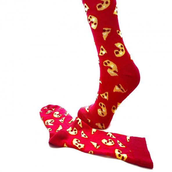 PİZZA DİLİMLİ KADIN CRAZY ÇORAP 6LI - 2
