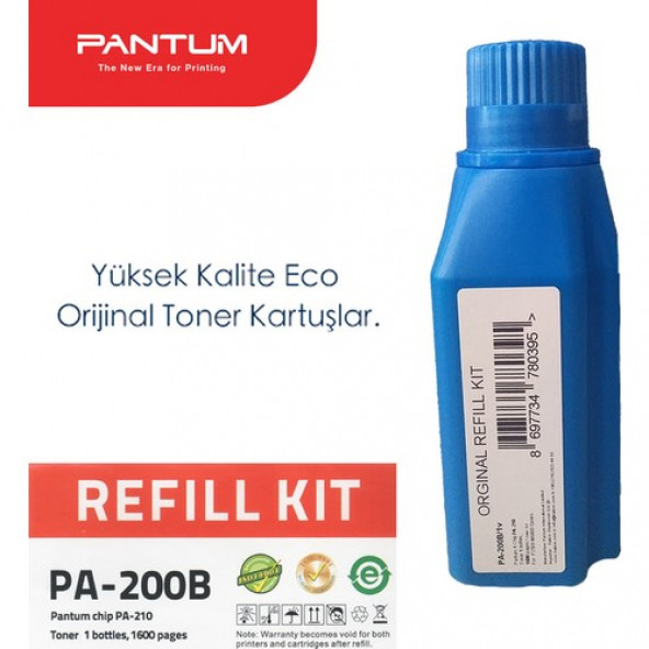 PA-200B / PA-200B V1 Orijinal Toner Dolum Kiti + Çip ( Refill Kit ) - 2