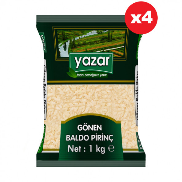 Yazar Gönen Baldo Pirinç 1 Kg x 4 Paket