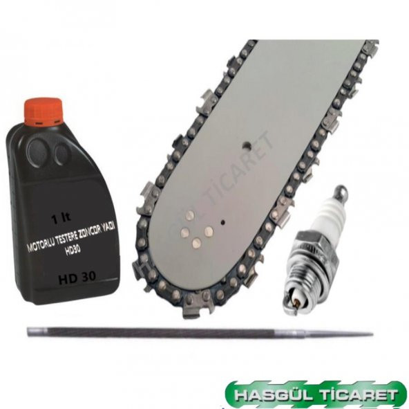 HSGL MOTORLU TESTERE 3/25 32 DİŞ PALA ZİNCİR YAĞ EGE BUJİ SET - 4