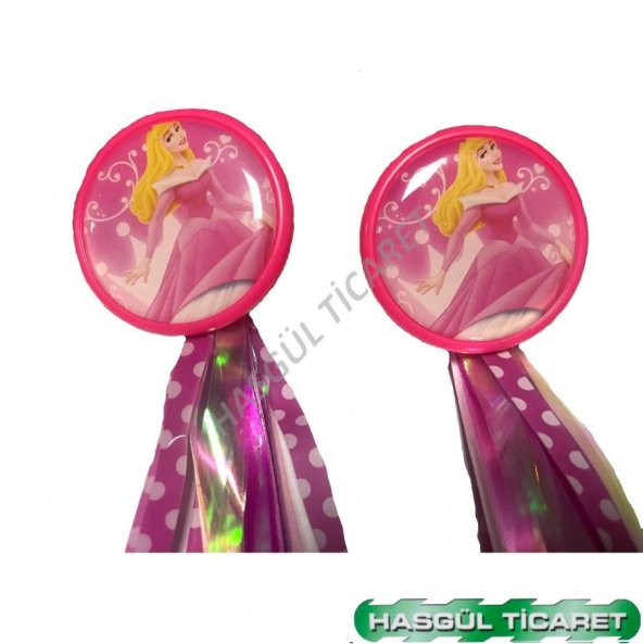 HSGL BİSİKLET KARTLI PÜSKÜL PEMBE AYNALI ZİL SET - 3
