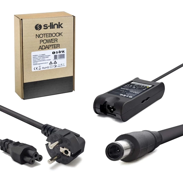 S-LİNK SL-NBA55 Notebook Adaptör 19.5V 4.62A 7.4X5.0mm Dell İnspiron
