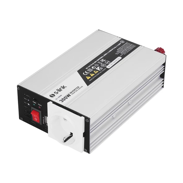 S-LİNK SL-300W Çakmak Power İnverter 12V 300W