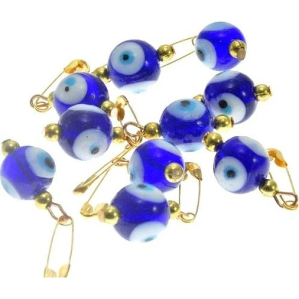 Hdmarketim Maşallahlık İğneli Cam Nazar Boncuğu 10 Adet 0,8Mm 5958 - Resim 5