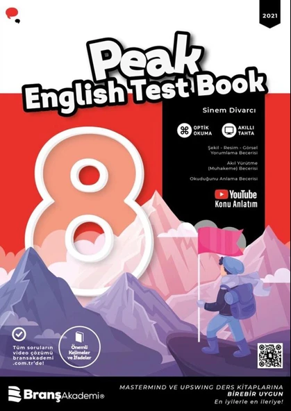 Branş Akademi 8.Sınıf Peak English Test Book