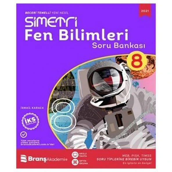 Branş Akademi 8.Sınıf Fen Bilimleri Simetri Soru Bankası