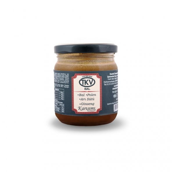 Bal+Polen+Arı sütü+Ginseng (210 gr)