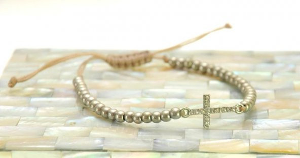 Haç Bİleklik Ayarlanabilir Swarovski Taşlı - 2