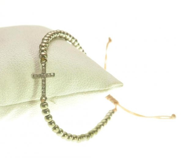 Haç Bİleklik Ayarlanabilir Swarovski Taşlı - 4