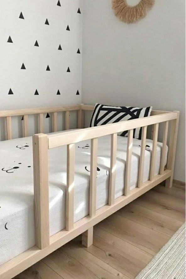 Markaawm Montessori Çocuk Yatak Çam 90X190 Karyola Yelken - 2