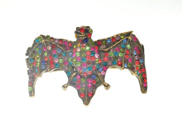 Hdmarketim Otantik Swarovski Taşlı Yarasa Kelepçe Metal Bileklik 5498 ürün görseli