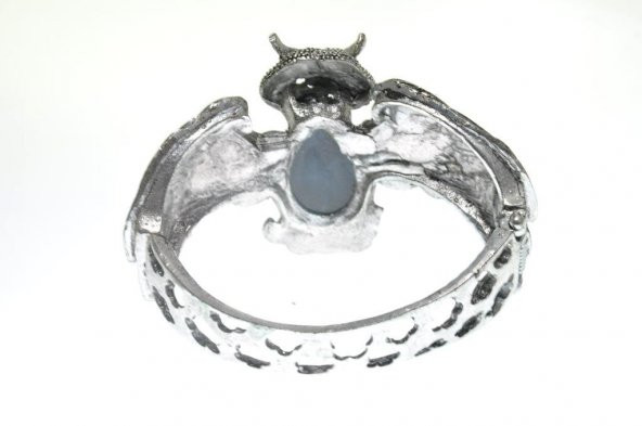 Hdmarketim Otantik Swarovski Taşlı Yarasa Kelepçe Metal Bileklik 5511 - 3