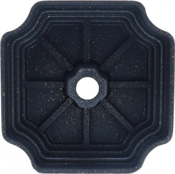 Oms 3243 Döküm Granit Maya Piramidi Kek Kalıbı Gold 22 cm - 2