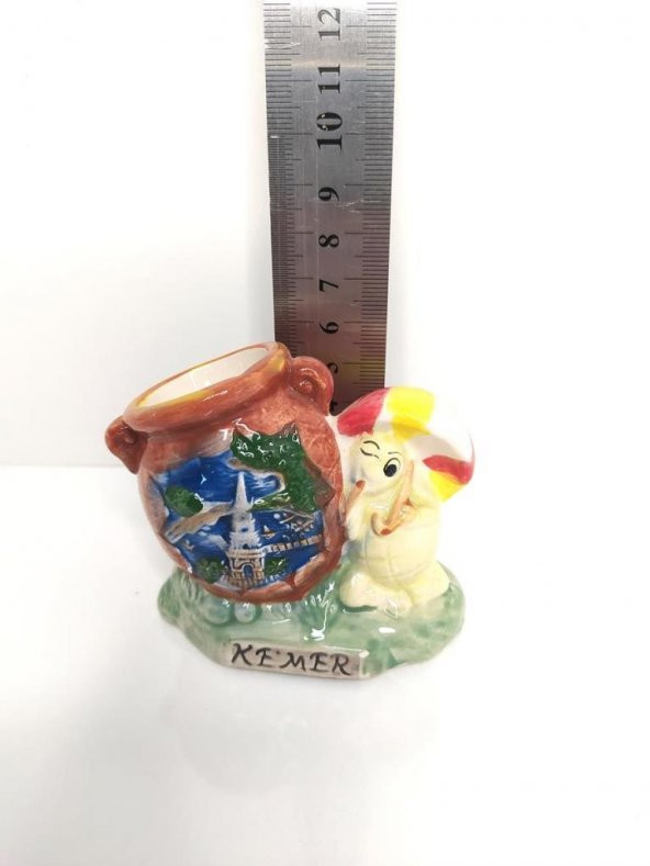 Şemsiyeli Kaplumbaga Kürdanlık Kemer Yazılı Seramik Yaratıcı - 3