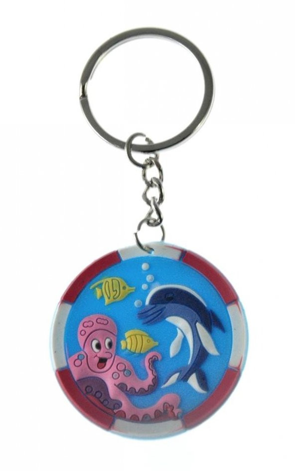 Hdmarketim Sevimli Ahtapot Ve Yunus Balığı Figürlü Anahtarlık 5932