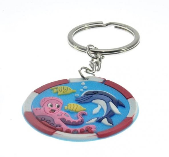 Hdmarketim Sevimli Ahtapot Ve Yunus Balığı Figürlü Anahtarlık 5932 - 2