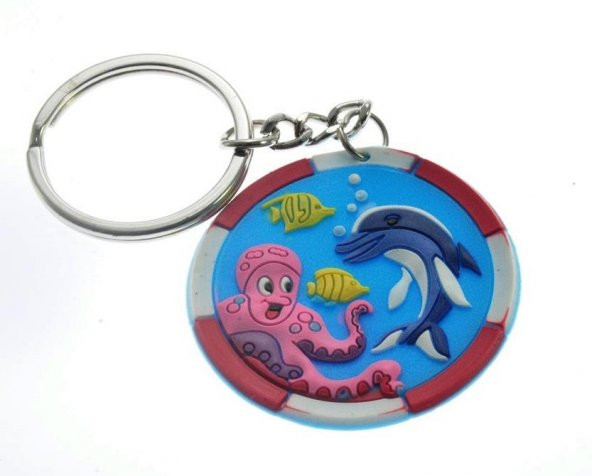 Hdmarketim Sevimli Ahtapot Ve Yunus Balığı Figürlü Anahtarlık 5932 - 4