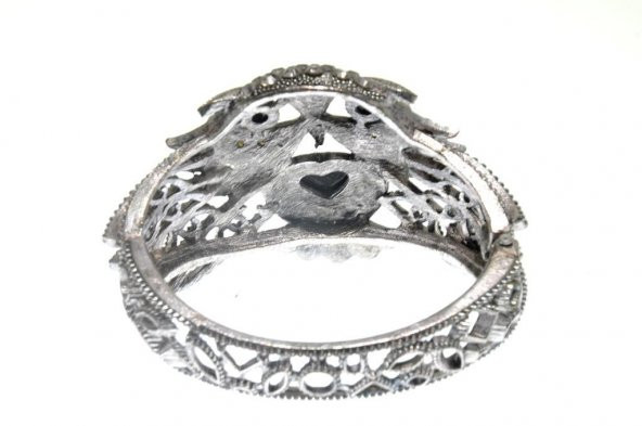 Hdmarketim Otantik Swarovski Taşlı Baykuş Kelepçe Metal Bileklik 5512 - 3