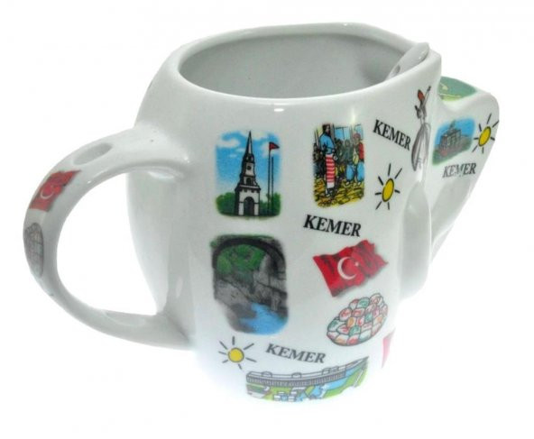 Hdmarketim Antalya Kemer Temalı El Figürlü Seramik Kupa 5916 - 4