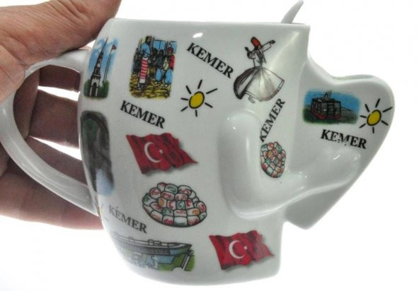 Hdmarketim Antalya Kemer Temalı El Figürlü Seramik Kupa 5916 - 5