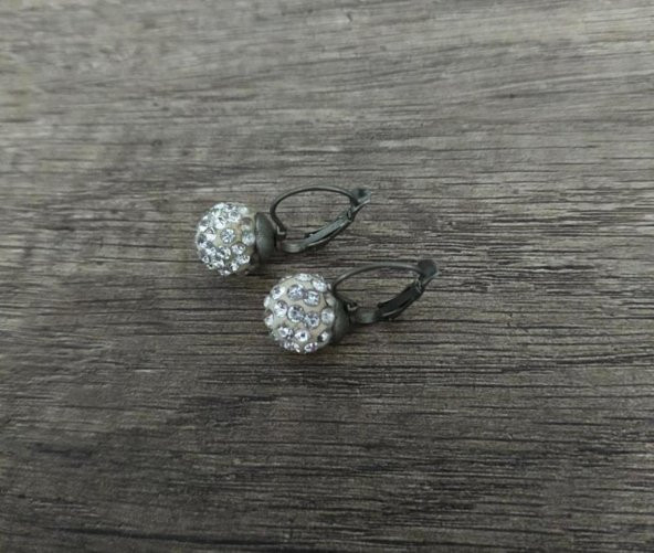 Hdmarketim Şambala Model Swarovski Taşlı Beyaz Sallantılı Küpe - 3