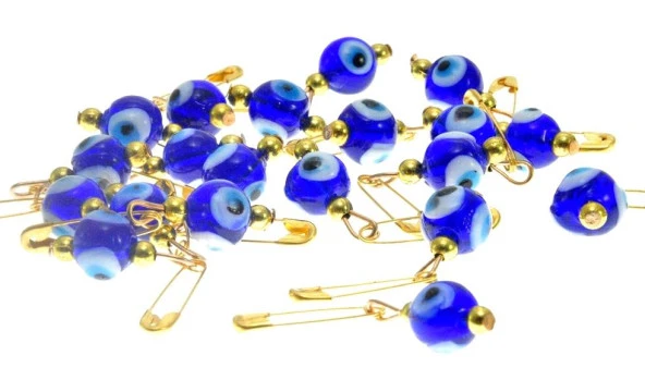 Hdmarketim Maşallahlık İğneli Cam Nazar Boncuğu 20 Adet 1,Cm 5967 - Resim 2