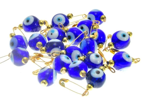 Hdmarketim Maşallahlık İğneli Cam Nazar Boncuğu 20 Adet 1,Cm 5967 - Resim 4