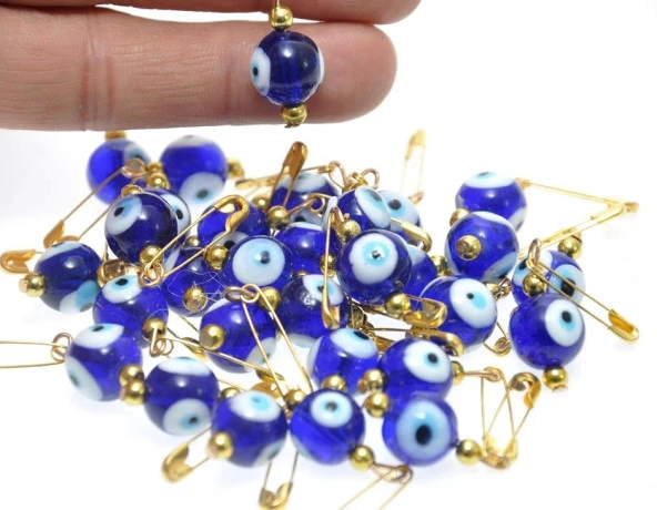 Hdmarketim Maşallahlık İğneli Cam Nazar Boncuğu 20 Adet 1,Cm 5967 - Resim 5