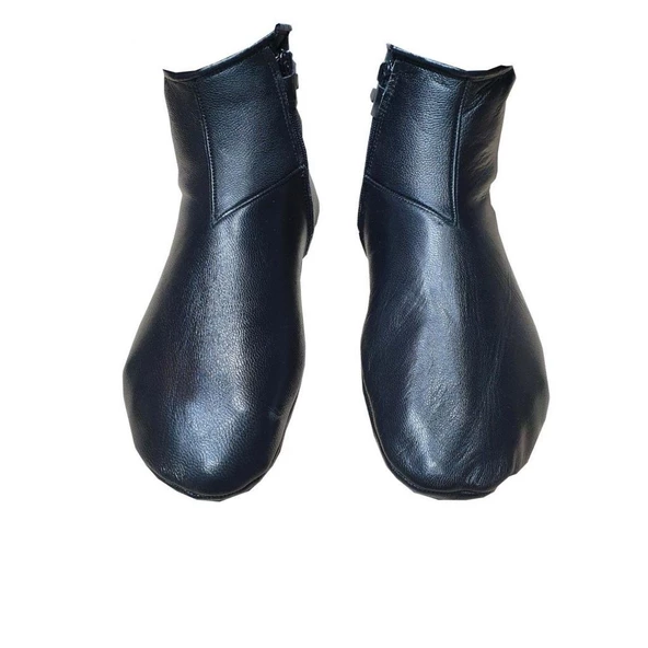 Keçi Derisi Fermuarlı ve Bileği Lastikli Mes - 9