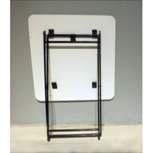 Katlanır Beyaz Mutfak Masa Sandalye Takımı 70 cm - 3