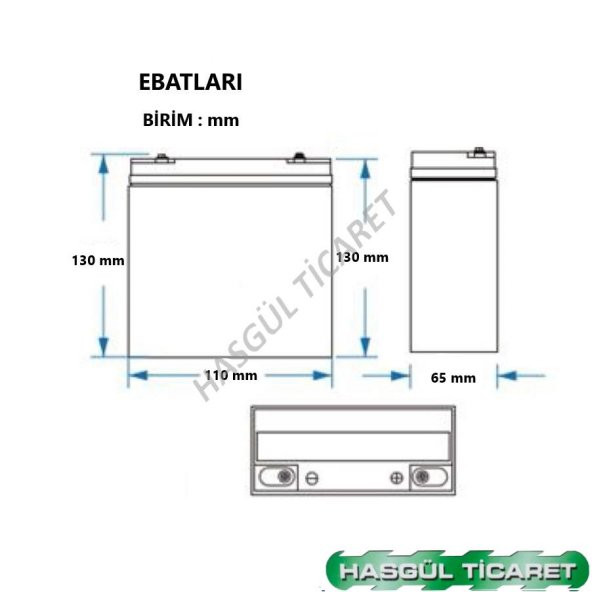 HSGL MOTORSİKLET AKÜ 12N7A-BS BATARYA 12V7Ah/10HR AKÜ - Resim 3