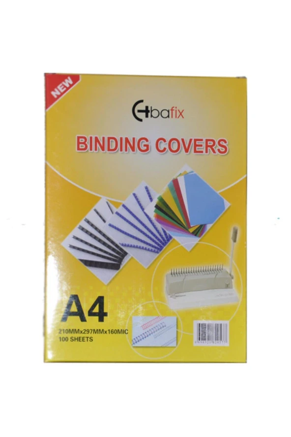 Bafix A-4 Pvc Cilt Kapağı 160 Micron Şeffaf (1 Paket 100 Adet) ürün görseli 1